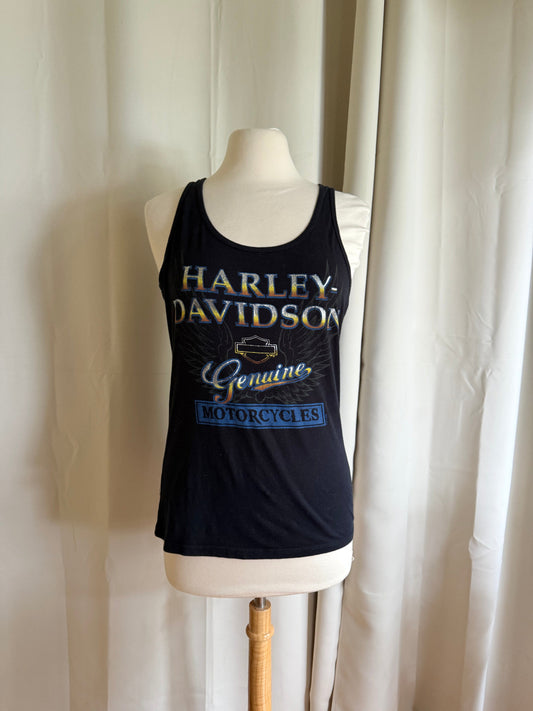 Jade Vintage  Black Harley Davidson Graphic Tank Top Black Harley Davidson Graphic Tank Top