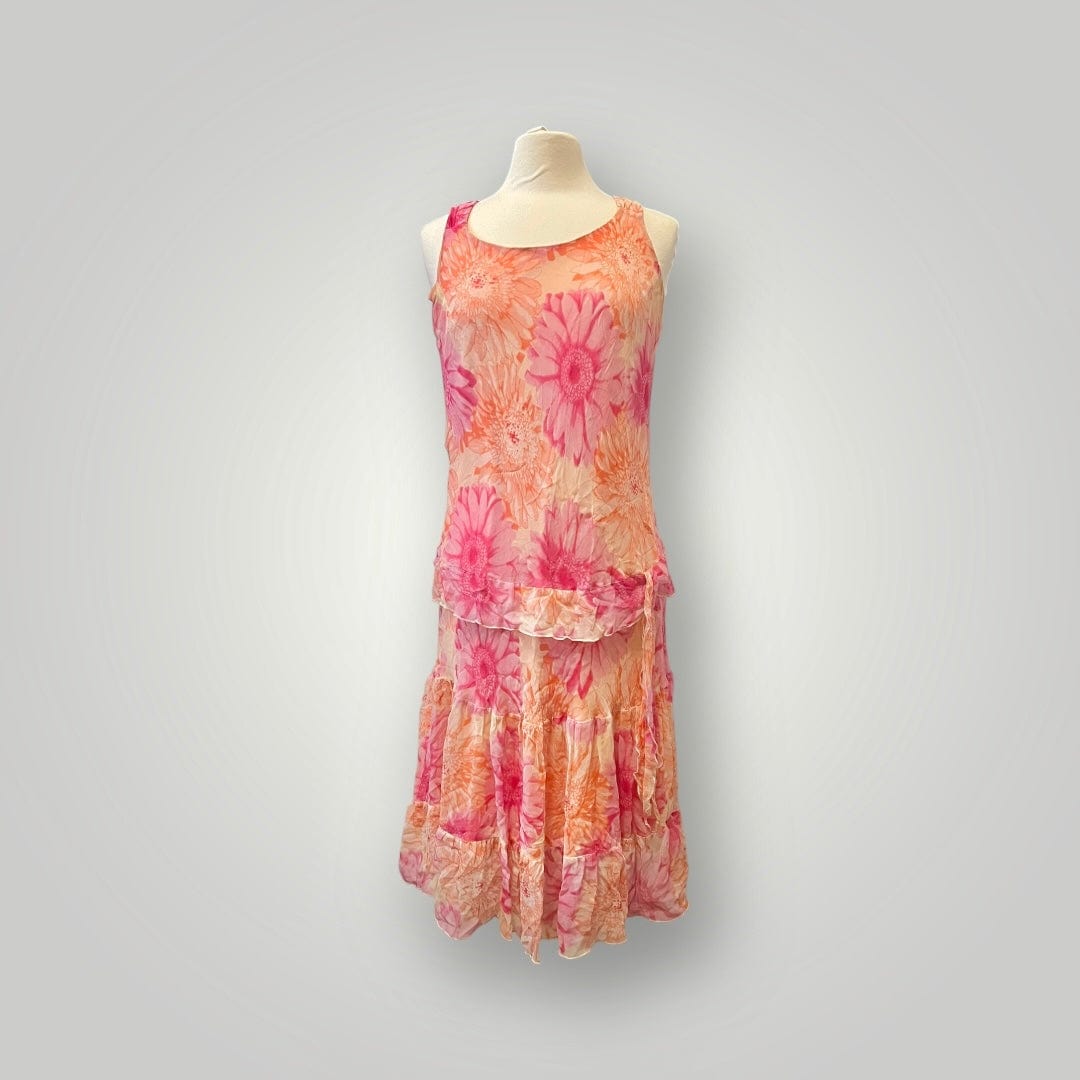 Jade Vintage  dress Pink Jonathan Martin Pink Ruffled Silk Fairy Dress Pink Jonathan Martin Pink Ruffled Silk Fairy Dress