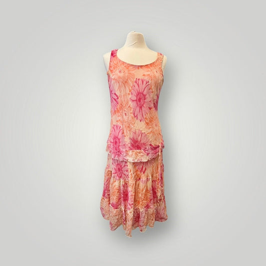 Jade Vintage  dress Pink Jonathan Martin Pink Ruffled Silk Fairy Dress Pink Jonathan Martin Pink Ruffled Silk Fairy Dress