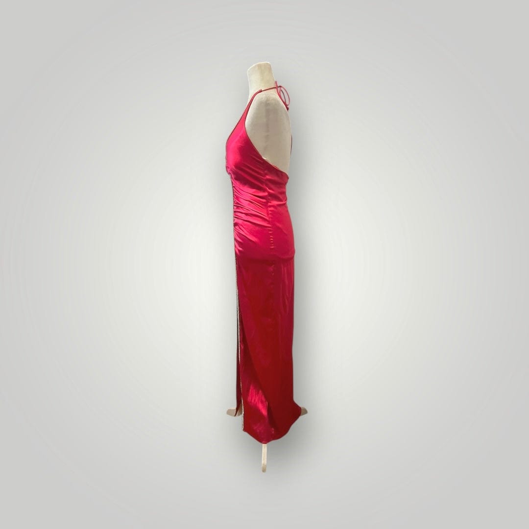 Jade Vintage  dress Pink Y2K Jump Apparel Prom Halter Dress With Rhinestones Pink Y2K Jump Apparel Prom Halter Dress With Rhinestones