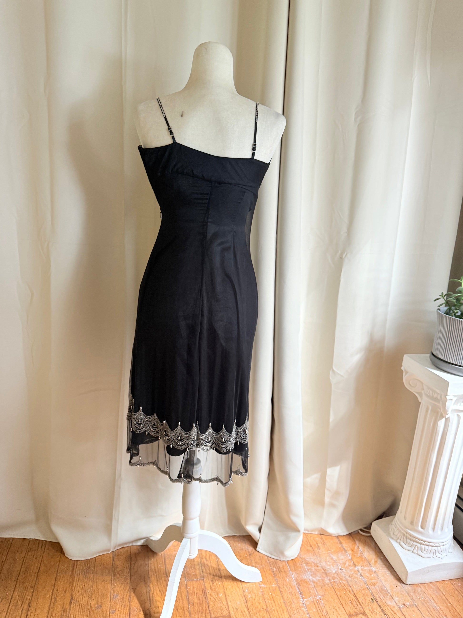 Jade Vintage  dress Vintage 1990’s Betsey Johnson Evening Black Beaded Dress Vintage 1990’s Betsey Johnson Evening Black Beaded Dress