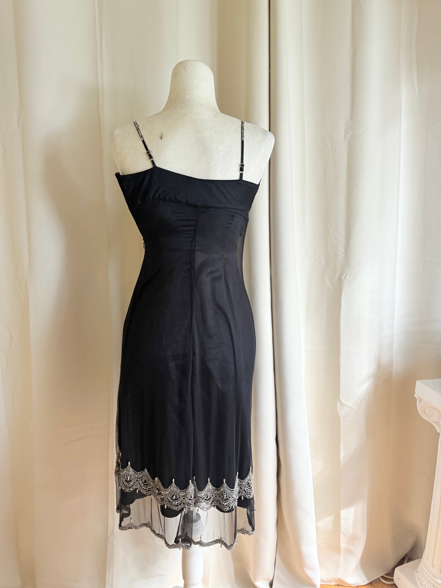 Jade Vintage  dress Vintage 1990’s Betsey Johnson Evening Black Beaded Dress Vintage 1990’s Betsey Johnson Evening Black Beaded Dress