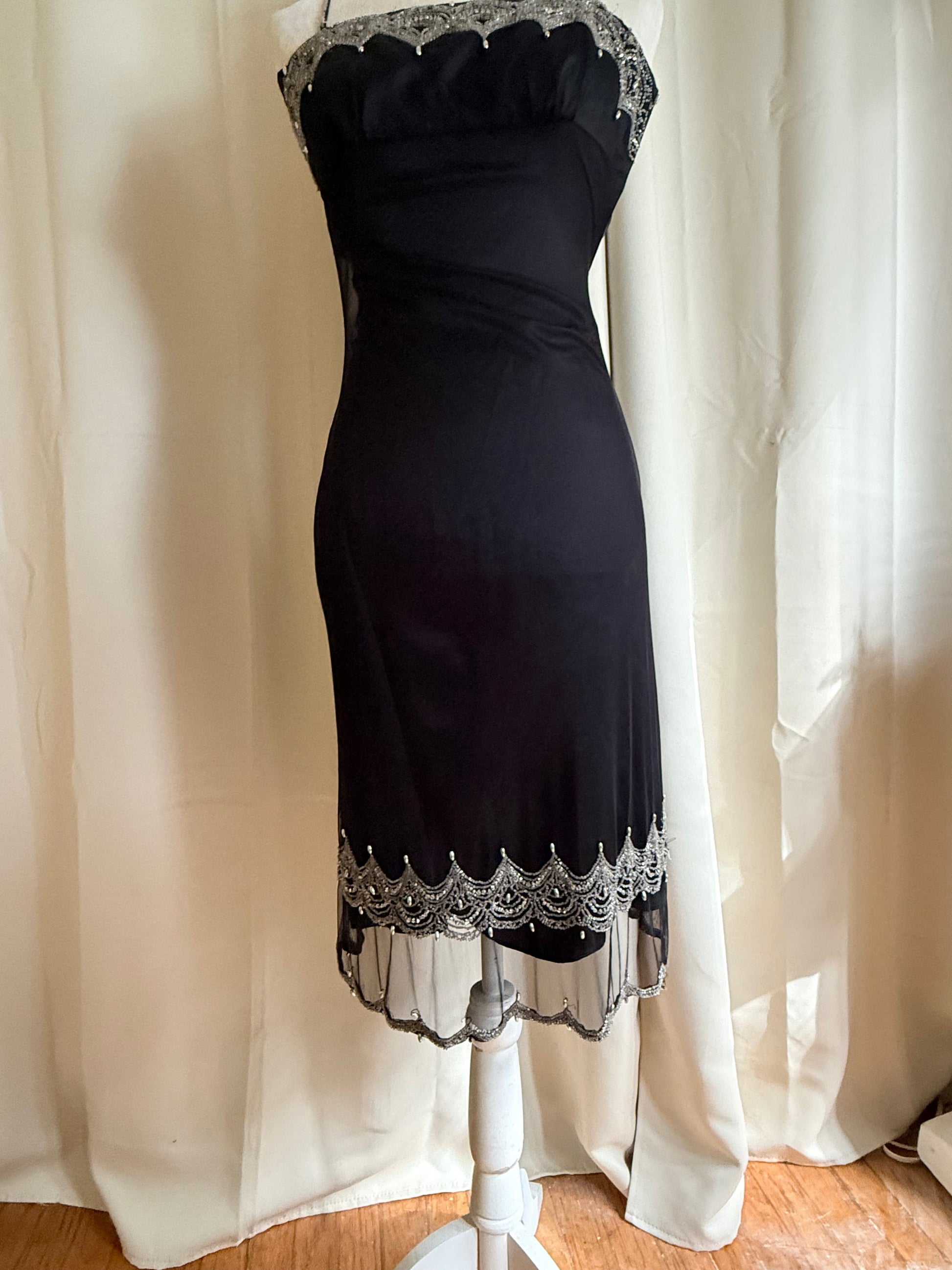 Jade Vintage  dress Vintage 1990’s Betsey Johnson Evening Black Beaded Dress Vintage 1990’s Betsey Johnson Evening Black Beaded Dress