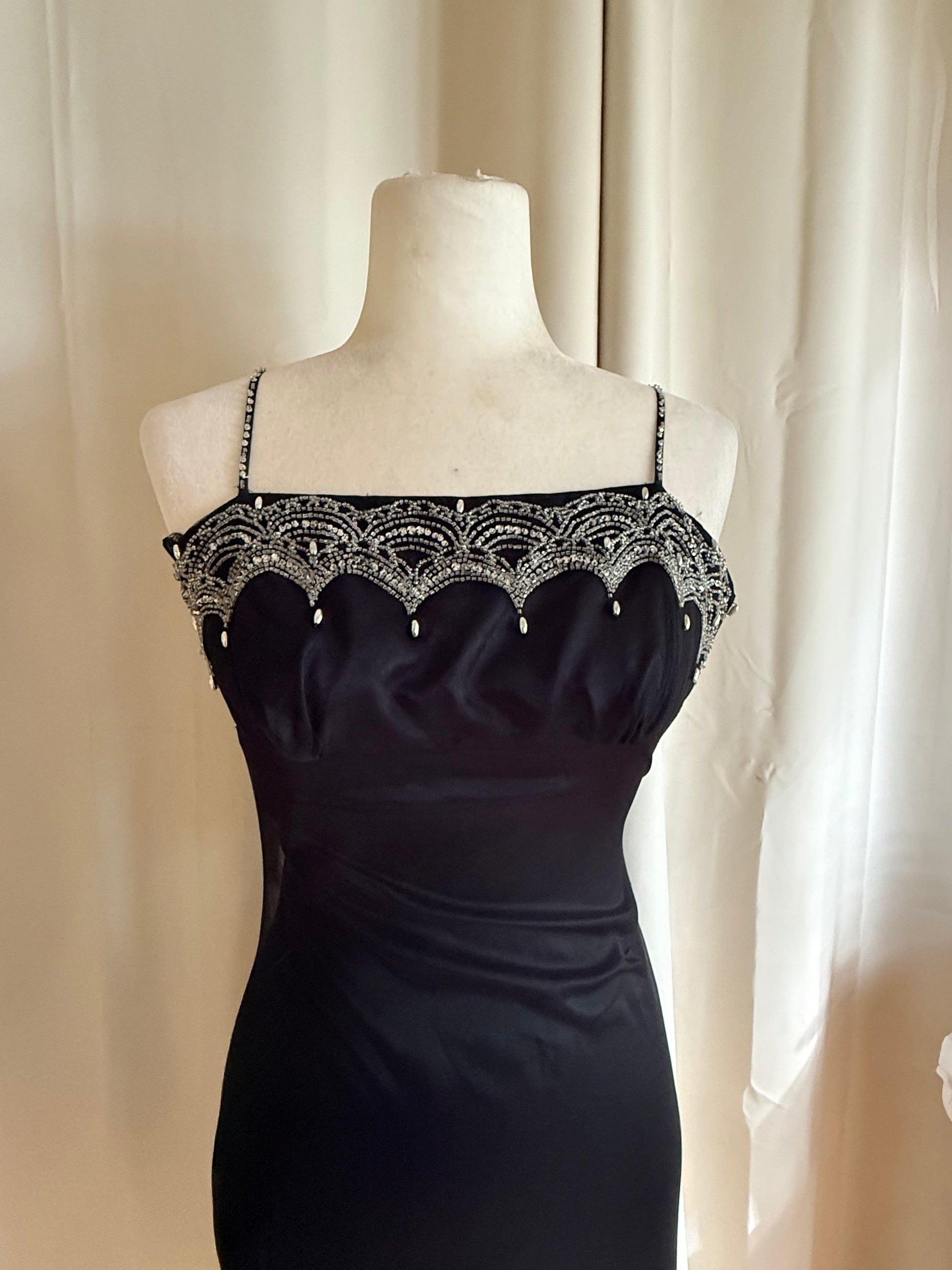 Jade Vintage  dress Vintage 1990’s Betsey Johnson Evening Black Beaded Dress Vintage 1990’s Betsey Johnson Evening Black Beaded Dress