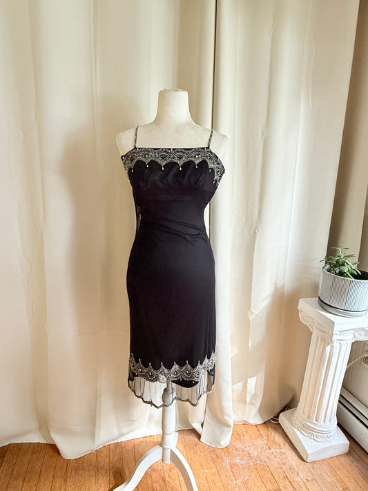 Jade Vintage  dress Vintage 1990’s Betsey Johnson Evening Black Beaded Dress Vintage 1990’s Betsey Johnson Evening Black Beaded Dress
