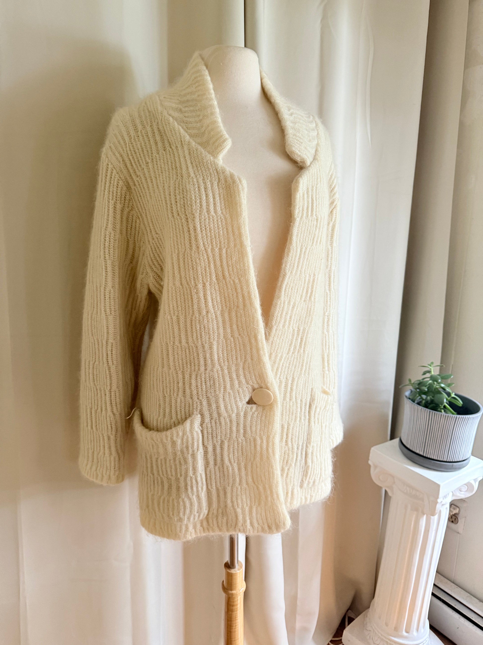 Jade Vintage  mohair cardigan Vintage Cream P.G.E. Mohair Oversized Cardigan Vintage Cream P.G.E. Mohair Oversized Cardigan