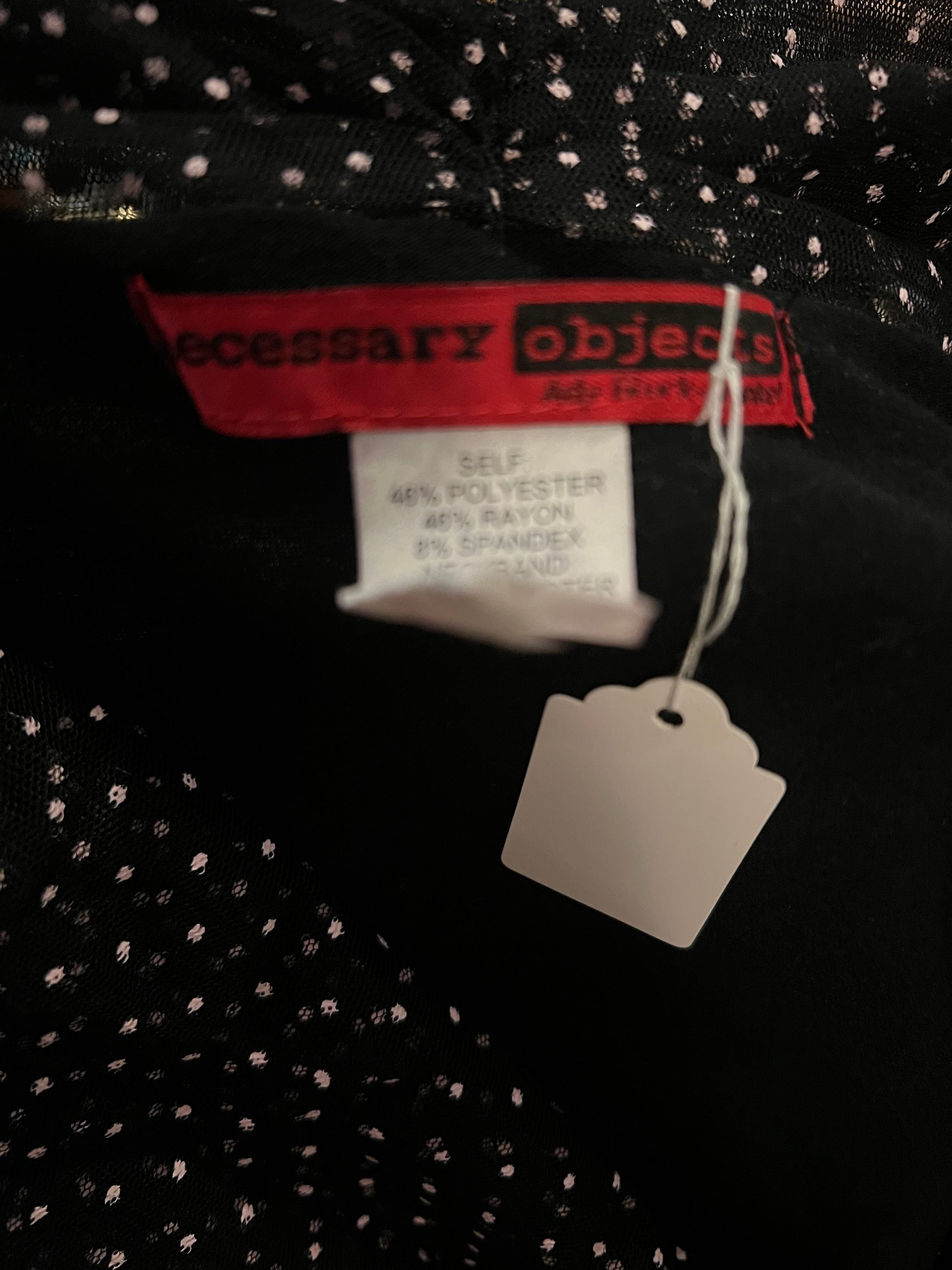 Jade Vintage  Necessary Objects Black Off The Shoulder 3/4 Sleeve Top 90’s Necessary Objects Black Off The Shoulder 3/4 Sleeve Top 90’s