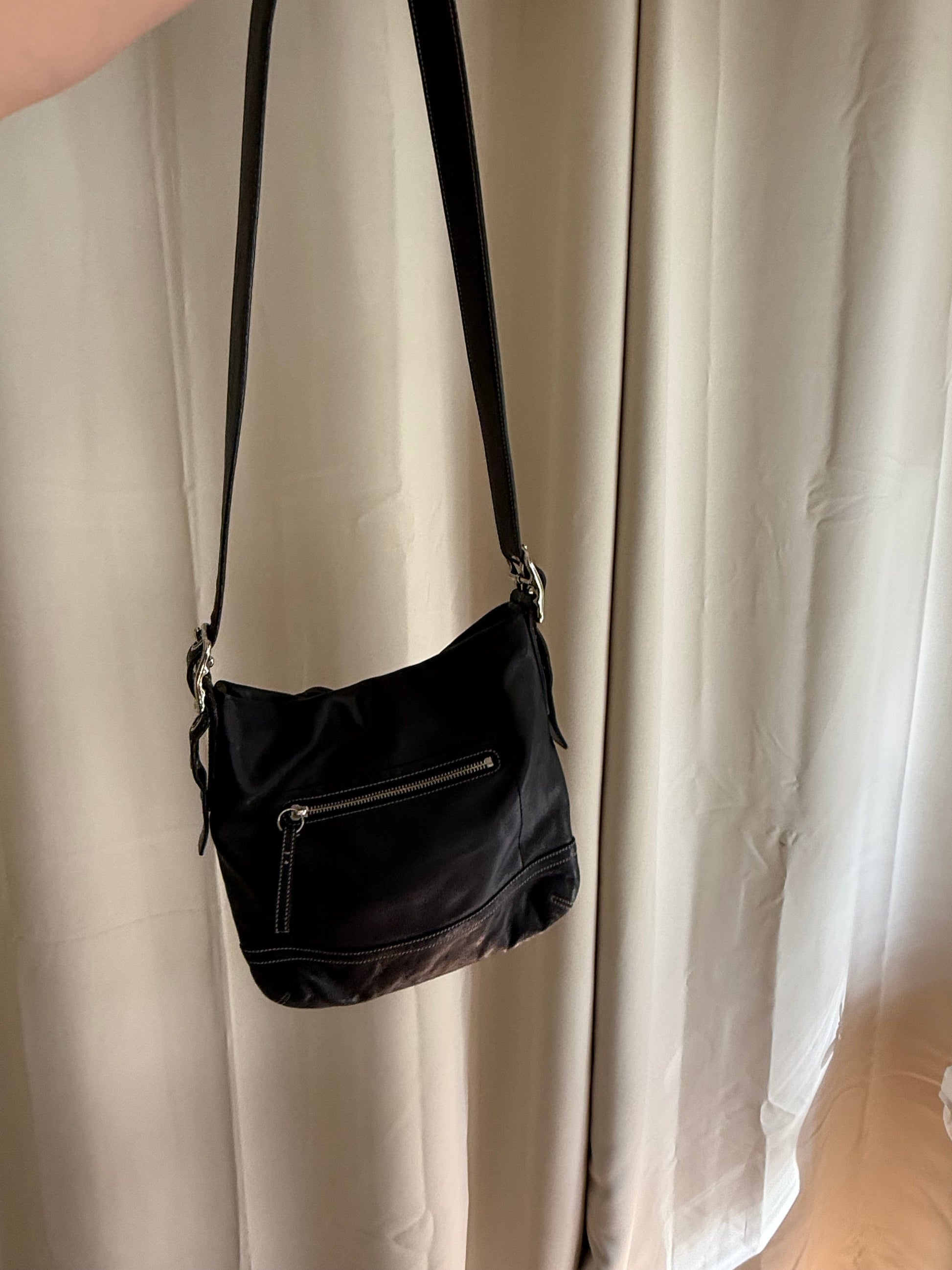 Jade Vintage  purse Vintage Coach Black Leather Crossbody Bag With Silver Hardware Vintage Coach Black Leather Crossbody Bag With Silver Hardware