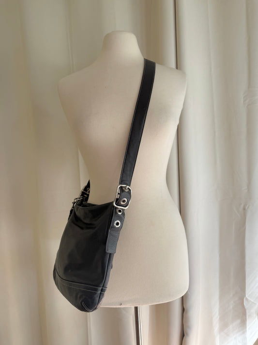 Jade Vintage  purse Vintage Coach Black Leather Crossbody Bag With Silver Hardware Vintage Coach Black Leather Crossbody Bag With Silver Hardware
