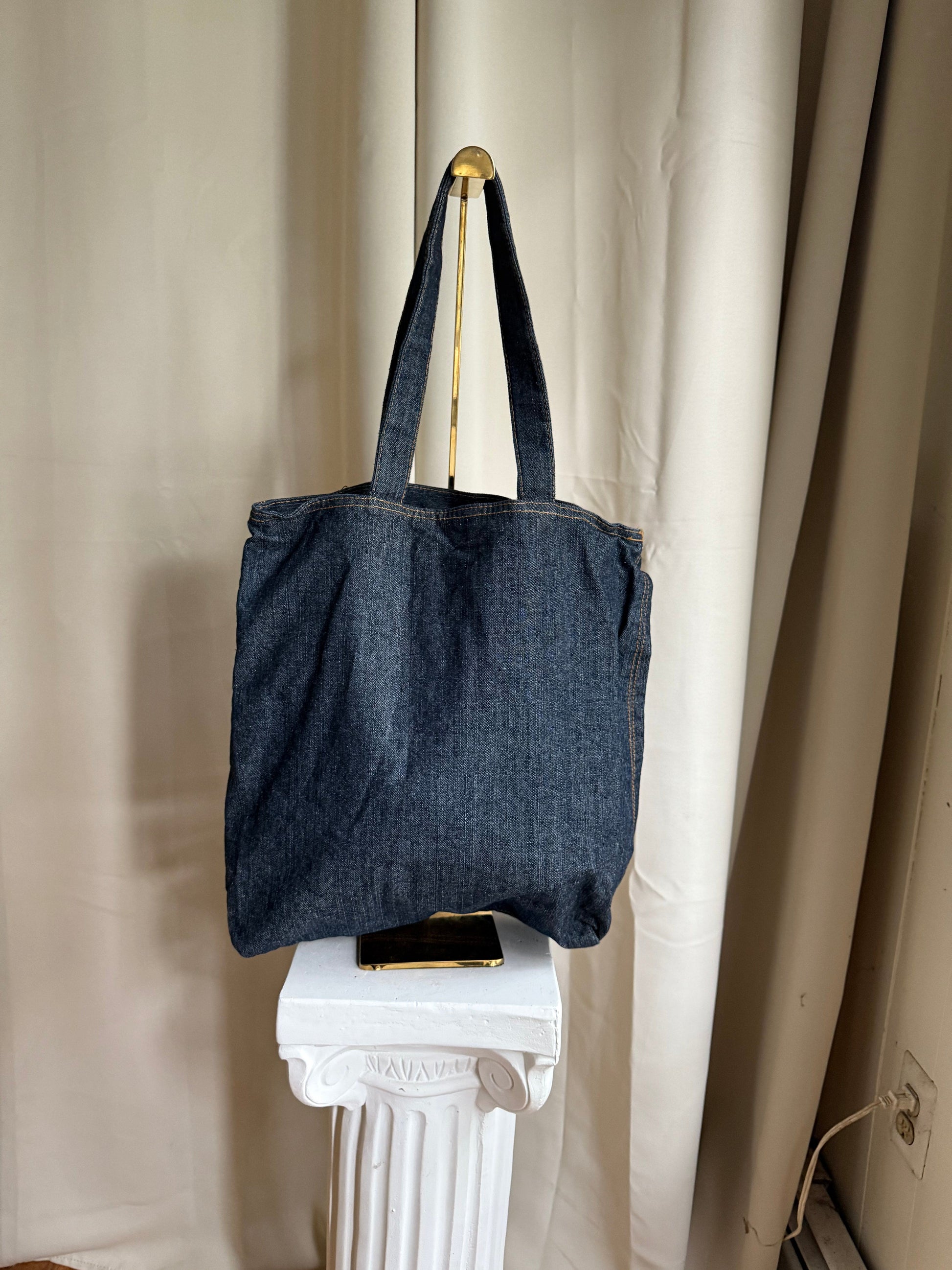 Jade Vintage  tote bag Vintage Deadstock Denim Tote Bag Vintage Deadstock Denim Tote Bag
