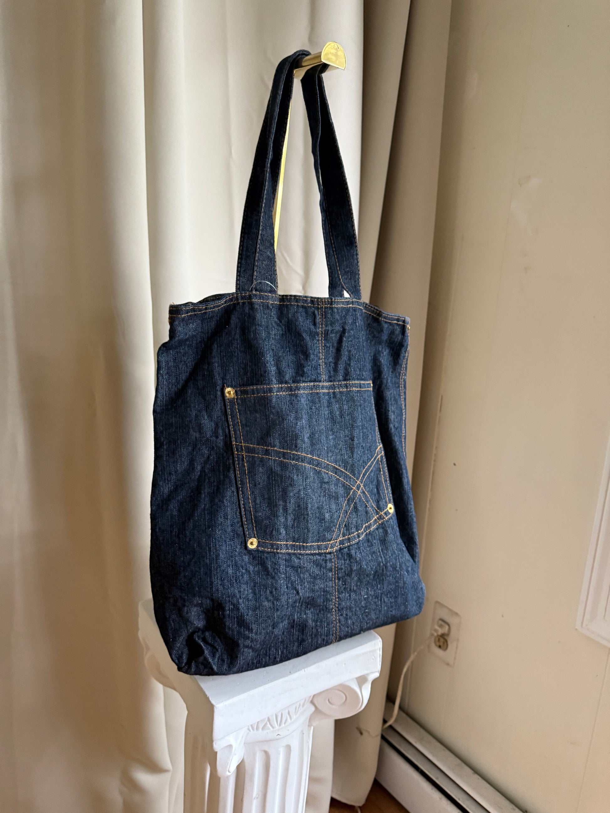 Jade Vintage  tote bag Vintage Deadstock Denim Tote Bag Vintage Deadstock Denim Tote Bag