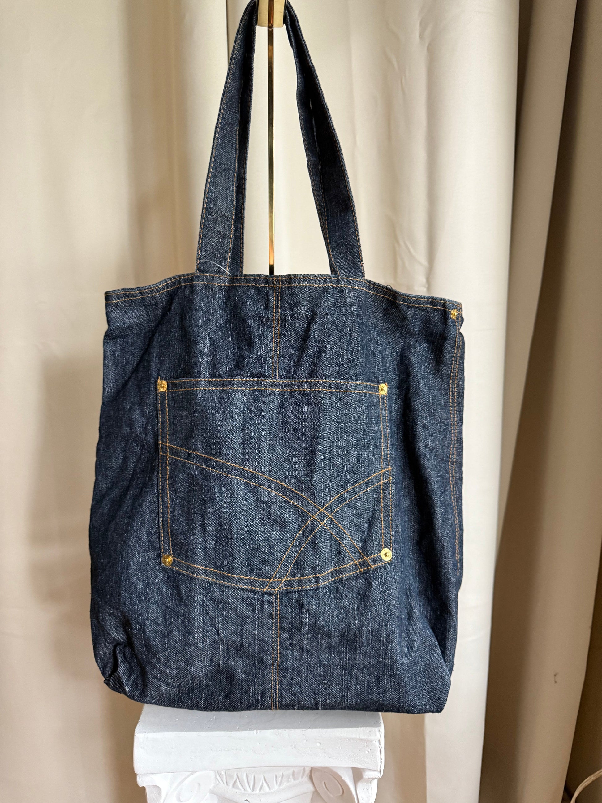 Jade Vintage  tote bag Vintage Deadstock Denim Tote Bag Vintage Deadstock Denim Tote Bag