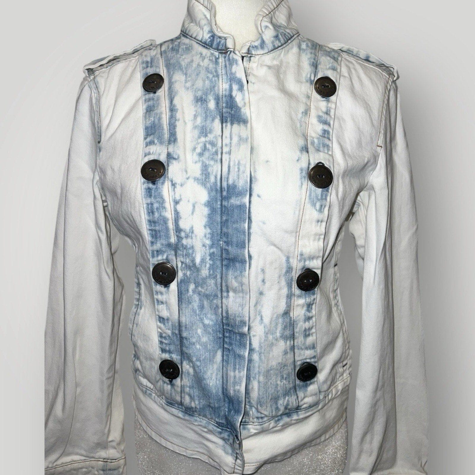 Miss Sixty Jacket Y2K Miss Sixty Denim Moto Jacket Acid Wash Style Size Small Y2K Miss Sixty Denim Moto Jacket Acid Wash Style Size Small